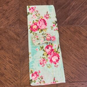 Floral Swaddle and Headband with Bow